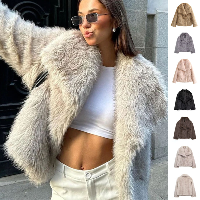 Ms Pretty Winter Flully Plush Coat