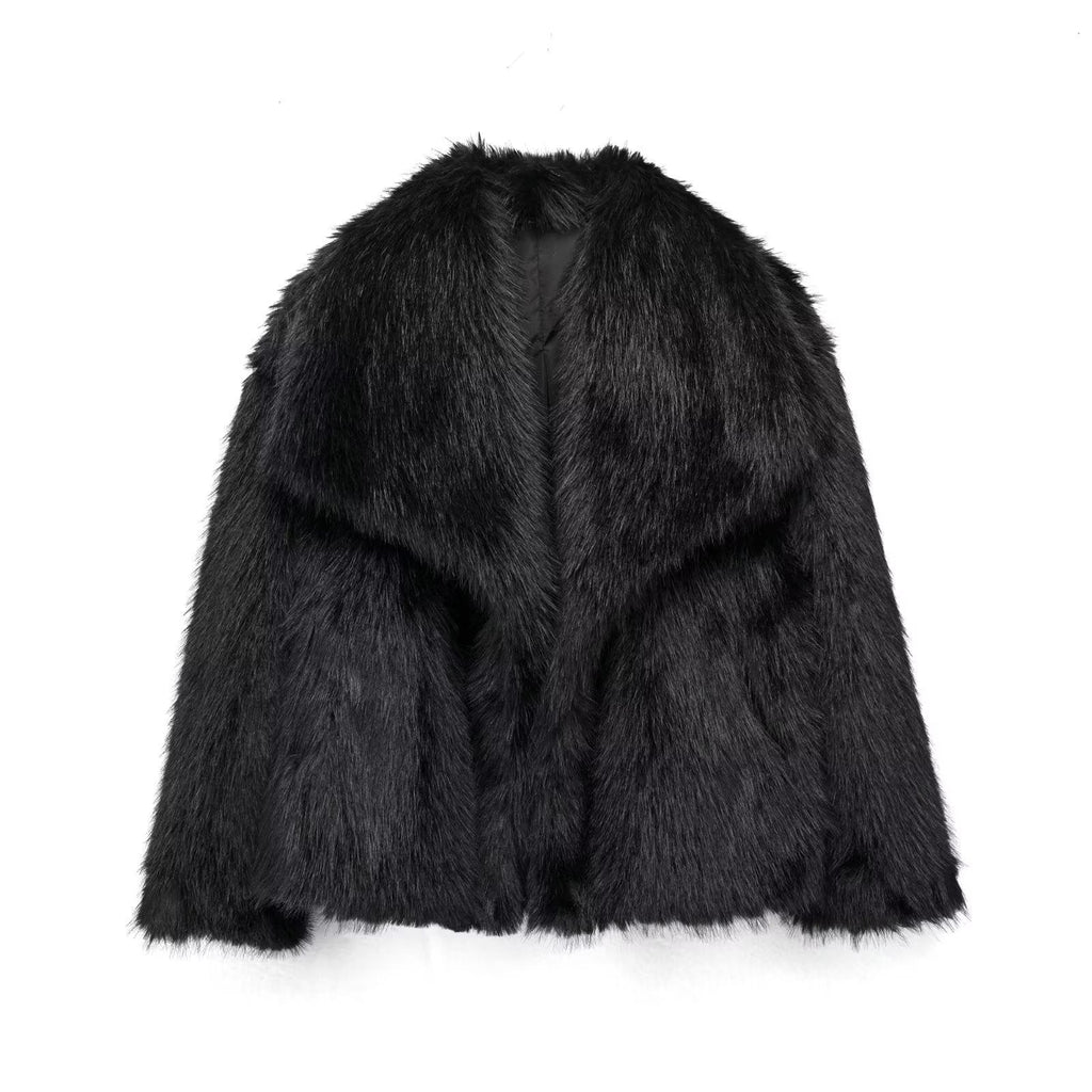 Ms Pretty Winter Flully Plush Coat