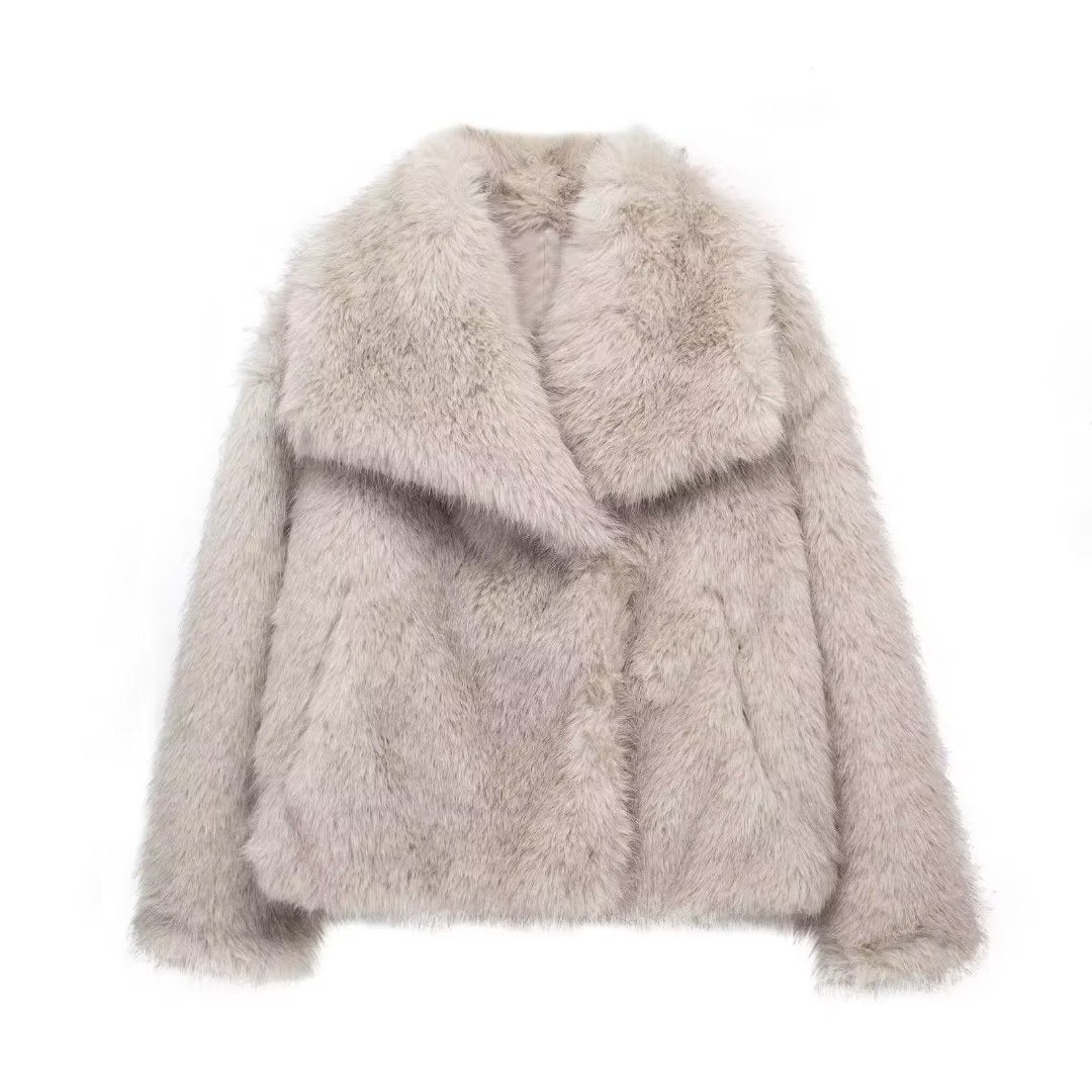 Ms Pretty Winter Flully Plush Coat